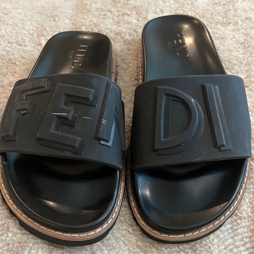 Black Fendi Sandals